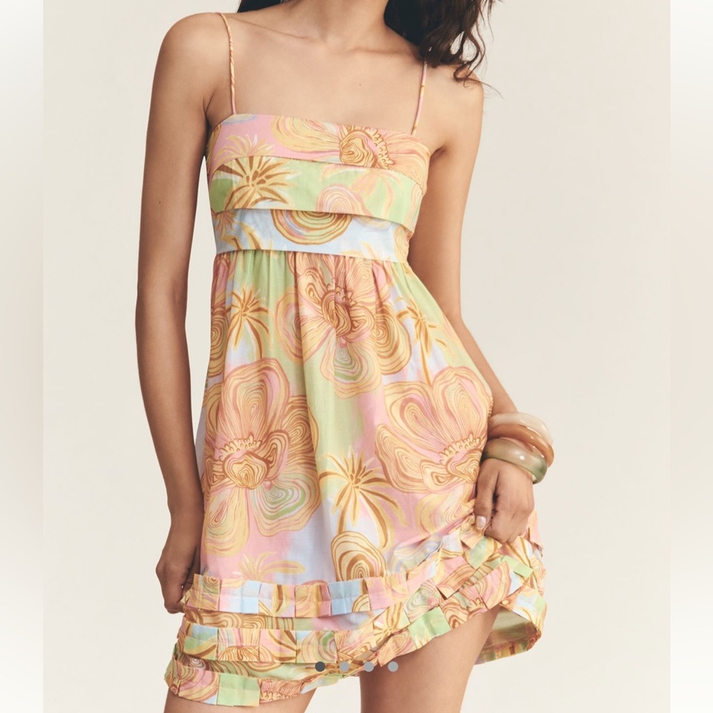 NWT FARM RIO X ANTHRO ARTSY FLOWER MINI DRESS- SIZE S